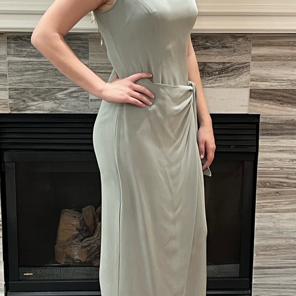 Vintage August Silk silk fully lined faux wrap dress - Picture 4 of 10